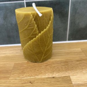 Wax Candle - Large Leaf Pillar